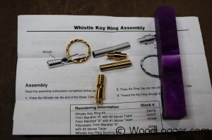 Whistle Key Ring Assembly Kit