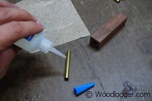 Wood Razor Brass Glue Up