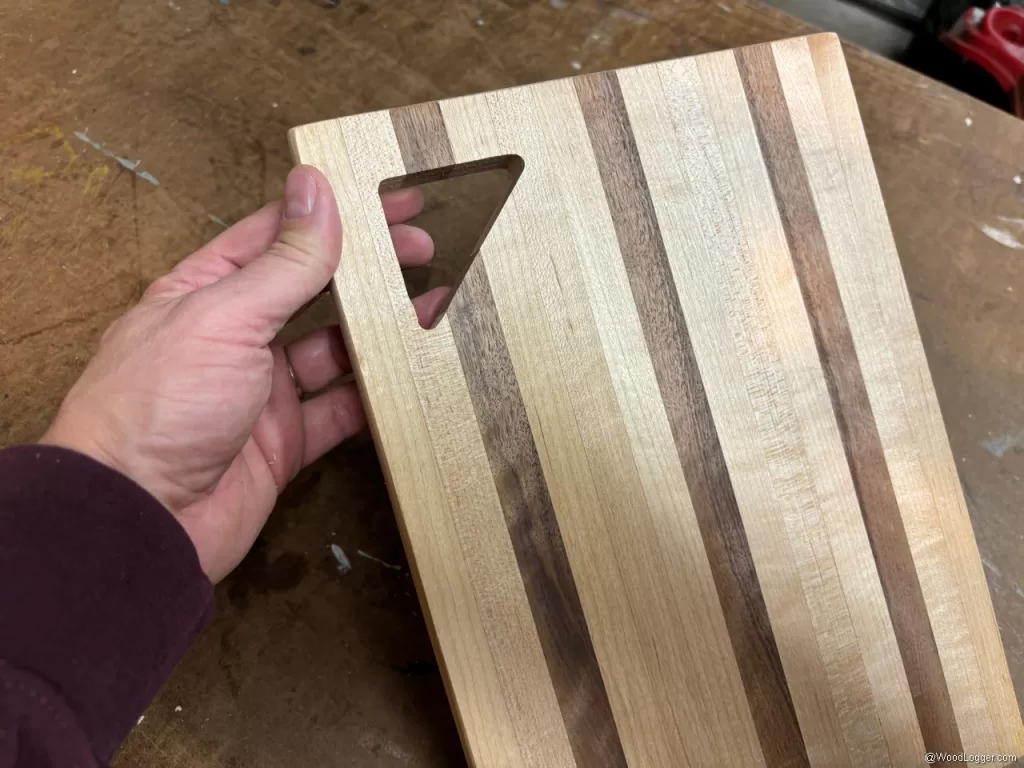 Rockler Cutting Board Handle Routing Template Finished