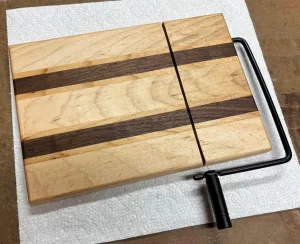 Cheese Slicer Cutting Board Finished Closed